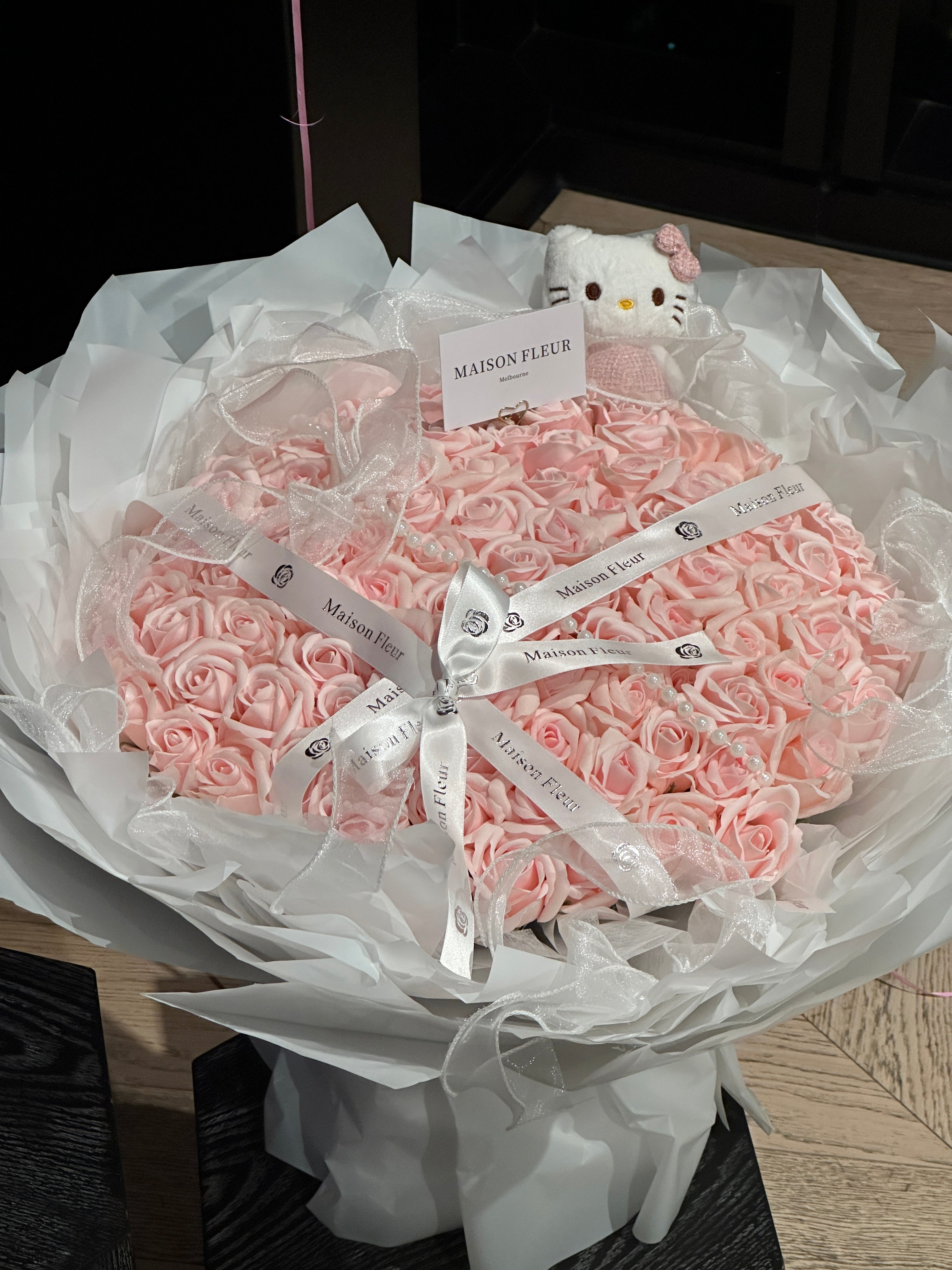 99 Soft Blush Rose Bouquet