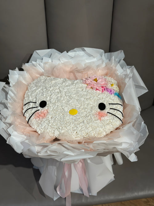 Handmade Kitty Artificial Flower Bouquet