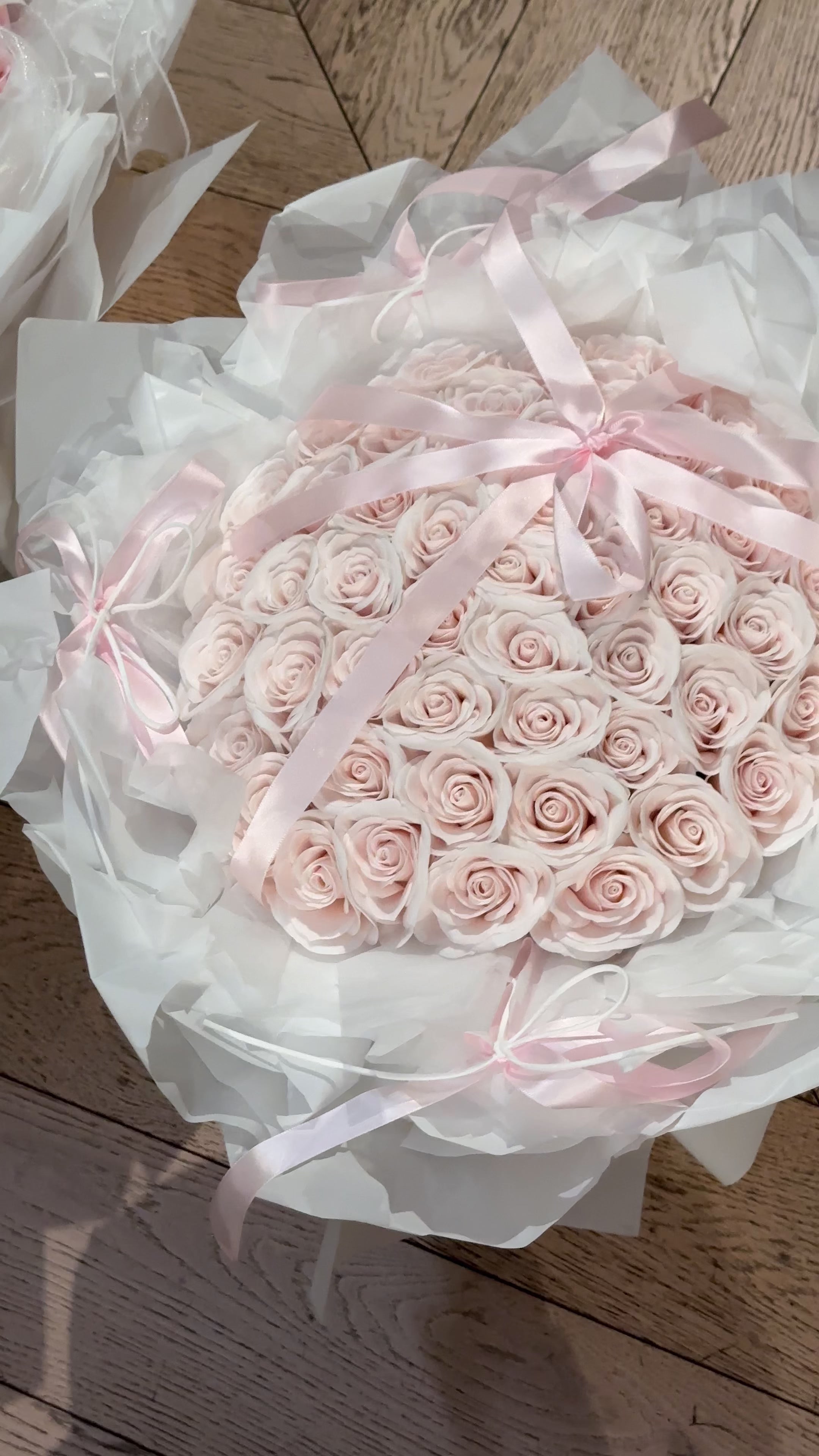 52 Light Blush Garden Rose Bouquet